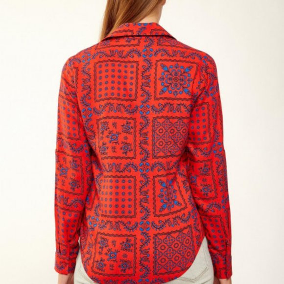 Happiness Istanbul soft red button down | US small - Picture 5 of 10